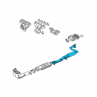 OEM 1996 Acura Integra Pipe B, Exhaust Diagram - 18220-ST7-A43