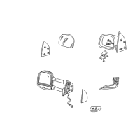 OEM 2001 Ford F-350 Super Duty Mirror Glass Diagram - 4C3Z-17K707-BA