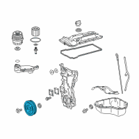 OEM 2017 Lexus NX300h Pulley Assy, Crankshaft Diagram - 13470-36040