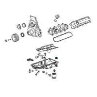 OEM 2021 GMC Sierra 2500 HD Oil Pan Rear Seal Diagram - 12621086