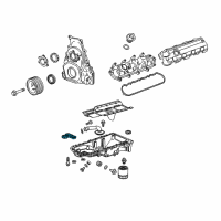 OEM 2014 Chevrolet Corvette Oil Pan Front Seal Diagram - 12631278