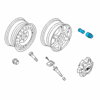 OEM 2017 Ford Escape Wheel Lock Kit Diagram - F6SZ-1A043-AA