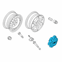 OEM 2019 Ford Ranger Wheel Cap Diagram - AB3Z-1130-D