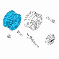 OEM Ford Ranger Wheel, Steel Diagram - KB3Z-1015-A