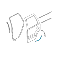 OEM 2009 Jeep Grand Cherokee Seal-Rear Door Diagram - 55394047AA