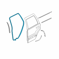 OEM Jeep Grand Cherokee Seal-Rear Door Diagram - 55399018AB