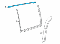 OEM 2022 Jeep Wagoneer APPLIQUE-DAY LIGHT OPENING Diagram - 68406376AC