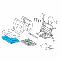 OEM 2015 Toyota Land Cruiser Seat Cushion Pad Diagram - 79345-60100