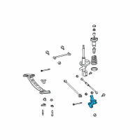 OEM Lexus ES350 Carrier Sub-Assy, Rear Axle, LH Diagram - 42305-06100