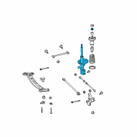 OEM 2002 Lexus ES300 ABSORBER Set, Rear RH Diagram - 48530-80164