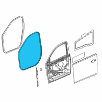 OEM 2016 Chevrolet Malibu Limited Door Weatherstrip Diagram - 25911897