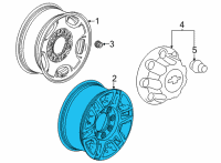 OEM 2021 GMC Sierra 2500 HD Wheel, Alloy Diagram - 84742721