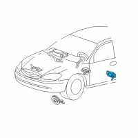 OEM 2002 Ford Taurus Side Sensor Diagram - 2F1Z-14B345-AA