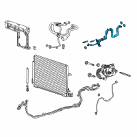 OEM 2016 Cadillac CT6 Rear AC Tube Diagram - 84572250