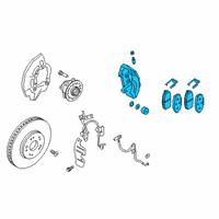 OEM Kia K900 Front Brake Assembly, Left Diagram - 58110J6200