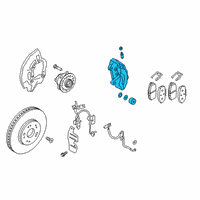 OEM 2019 Kia K900 Front Brake Caliper, Left Diagram - 58180J6A20