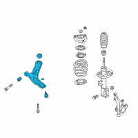 OEM 2013 Hyundai Elantra GT Arm Complete-Front Lower, LH Diagram - 54500-2V000