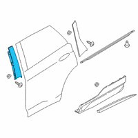 OEM 2015 Ford Edge Front Applique Diagram - FT4Z-58255A34-E
