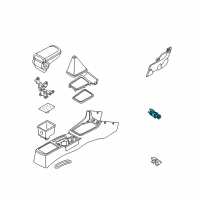 OEM Kia Sportage Cigar Lighter Assembly Diagram - 0K72A66250