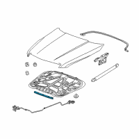 OEM 2018 Cadillac ATS Front Weatherstrip Diagram - 22847058