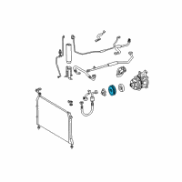 OEM 2000 Toyota Sienna Rotor Sub-Assy, Magnet Clutch Diagram - 88412-08020