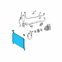 OEM 2003 Toyota Sienna Condenser Diagram - 88460-08010