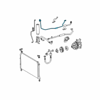 OEM 2000 Toyota Sienna AC Line Diagram - 88706-08020