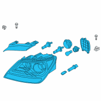 OEM Kia Driver Side Headlight Assembly Diagram - 921012J011