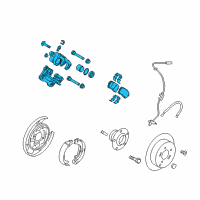 OEM 2013 Hyundai Azera Brake Assembly-Rear Wheel, LH Diagram - 58210-2T600