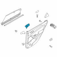 OEM Hyundai Sonata Interior Door Handle Assembly, Right Diagram - 82620-C2500-ZL5