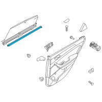 OEM 2016 Hyundai Sonata Weatherstrip-Rear Door Belt Inside LH Diagram - 83231-C1000