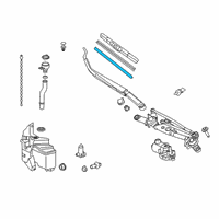 OEM Toyota Corolla Blade Assembly Refill Diagram - 85214-08050