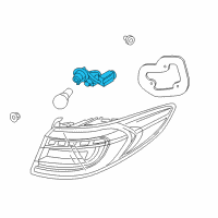 OEM 2016 Hyundai Sonata Rear Combination Holder & Wiring, Exterior Diagram - 92480-E6100