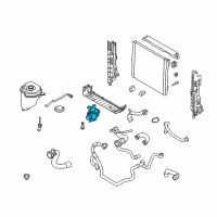 OEM 2009 BMW X5 Engine Thermostat Housing Sensor Assembly Diagram - 11-53-7-550-172