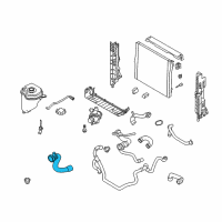 OEM 2011 BMW X5 Lower Radiator Coolant Hose Diagram - 17-12-7-578-703