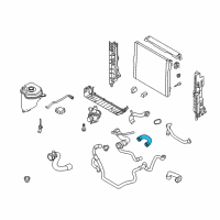 OEM 2014 BMW X1 Thermostat Water Coolant Hose Diagram - 11-53-7-545-665