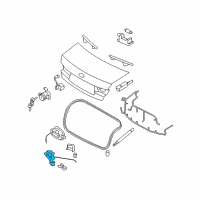 OEM 2009 Hyundai Sonata Trunk Lid Latch Assembly Diagram - 81230-0A500