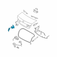 OEM 2008 Hyundai Sonata Trunk Lid Lock Assembly Diagram - 81250-3KA00