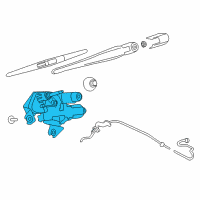 OEM Nissan Leaf Motor Assy-Rear Window Wiper Diagram - 28710-5SA0A