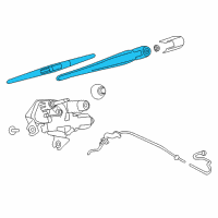 OEM 2022 Nissan Leaf Rear Window Wiper Arm Assembly Diagram - 28780-5SA0A
