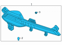 OEM 2020 Hyundai Sonata Rear Fog & R/Refl Lamp Assembly, Left Diagram - 92405-L1300