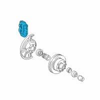 OEM 2001 Ford E-150 Econoline Caliper Assembly Diagram - F4TZ-2B120-B