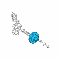 OEM Ford Bronco Hub & Rotor Diagram - YL3Z-1V102-GB