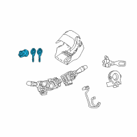 OEM 2012 Toyota Corolla Cylinder & Keys Diagram - 69057-02580