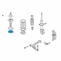 OEM 2003 Honda Insight Rubber, Front Spring Mounting Diagram - 51402-S3Y-003