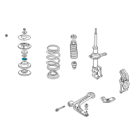 OEM 2005 Honda Insight Bearing, Shock Absorber Mounting Diagram - 51726-S2G-004