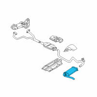 OEM 1997 Chevrolet Camaro Exhaust Muffler Assembly (W/ Tail Pipe) Diagram - 10289838