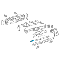 OEM 1999 Cadillac Seville Molding Asm-Windshield Side Upper Garnish *Shale/Wheat Diagram - 25702548