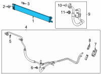 OEM 2022 Chevrolet Silverado 3500 HD Transmission Cooler Diagram - 23395755