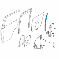 OEM 2001 Chevrolet Tracker Sash, Rear Door Center, RH (On Esn) Diagram - 30026859